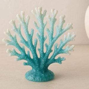 10 Artistic Resin Coral Sculpture for Coastal Home Decor Modern Marine Life Ornament for Bathroom Shelf Living Room Entryway Table