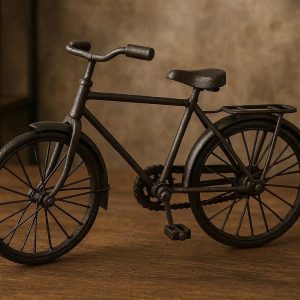 4 Vintage Iron Bicycle Model Miniature Metal Craft Ornament for Industrial Style Home Decor Retro Desktop Display for Study Room