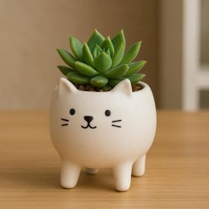 7 Miniature Succulent Pot Decor Small Ceramic Animal Planter for Indoor Fairy Garden Modern Desktop Ornament for Home Office Shelf