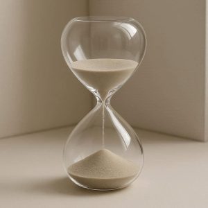 9 Stylish Glass Hourglass Sand Timer Minimalist Desk Ornament for Time Management Home Office Decoration Modern Aesthetic Shelf Accent
